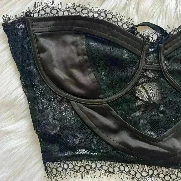 Nasty Gal Express Yourself Corset Top Black Size 4 - Picture 3 of 9